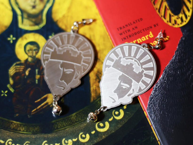 The Green Knight metal earrings